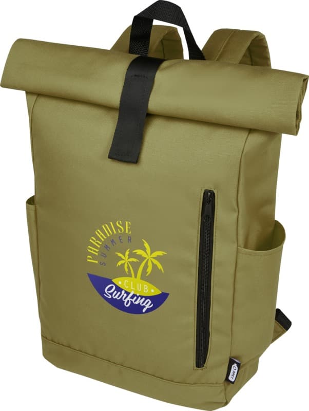 Byron 15.6" GRS RPET roll-top backpack 18L 56