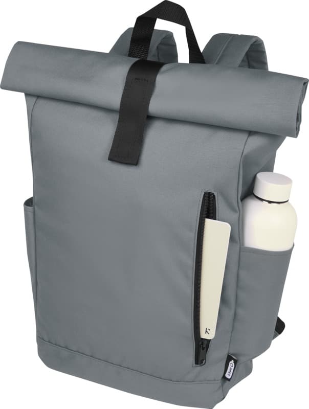Byron 15.6" GRS RPET roll-top backpack 18L 60