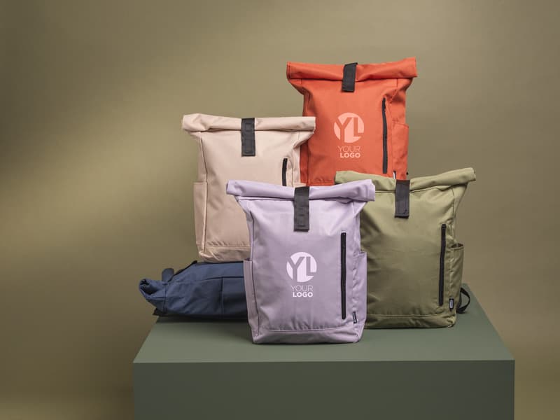 Byron 15.6" GRS RPET roll-top backpack 18L 70