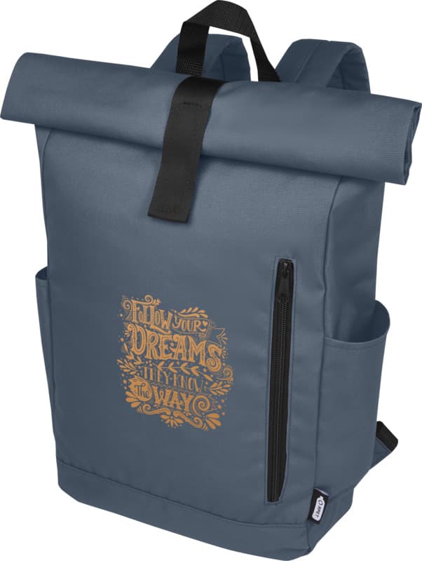 Byron 15.6" GRS RPET roll-top backpack 18L 79