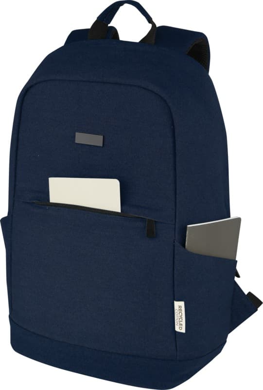 Joey 15.6" GRS recycled canvas anti-theft laptop backpack 18L 5