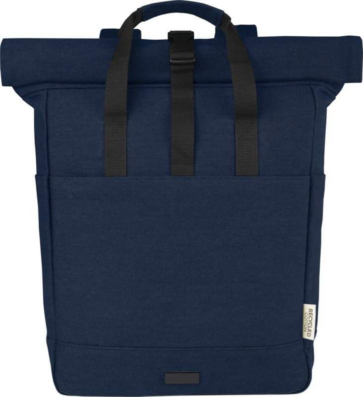 Joey 15” GRS recycled canvas rolltop laptop backpack 15L 2