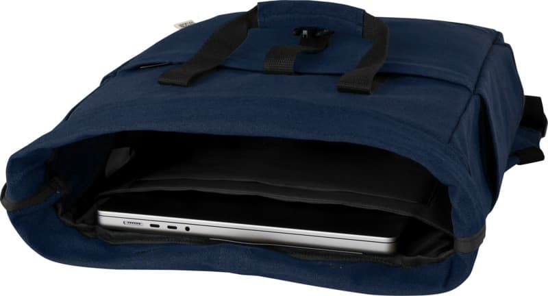Joey 15” GRS recycled canvas rolltop laptop backpack 15L 5