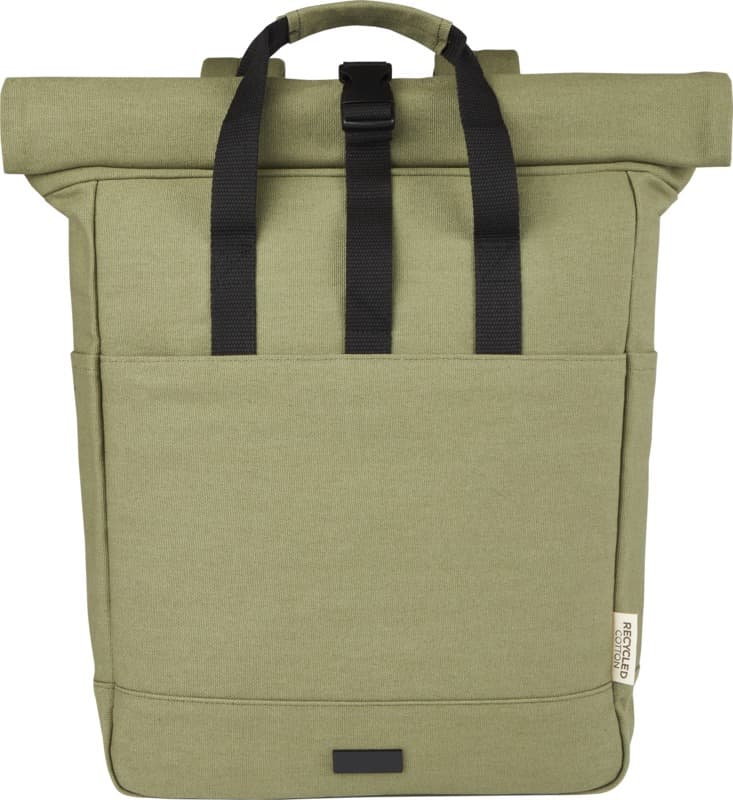 Joey 15” GRS recycled canvas rolltop laptop backpack 15L 11