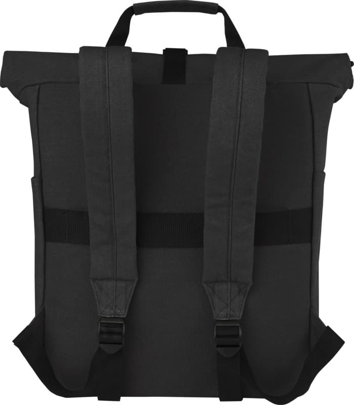 Joey 15” GRS recycled canvas rolltop laptop backpack 15L 29