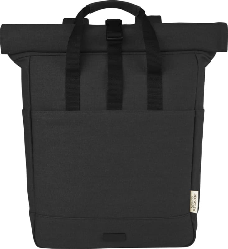 Joey 15” GRS recycled canvas rolltop laptop backpack 15L 28