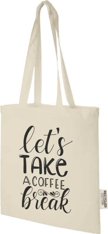 Madras 140 g/m2 GRS recycled cotton tote bag 7L 10