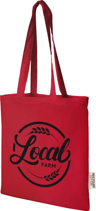 Madras 140 g/m2 GRS recycled cotton tote bag 7L 15
