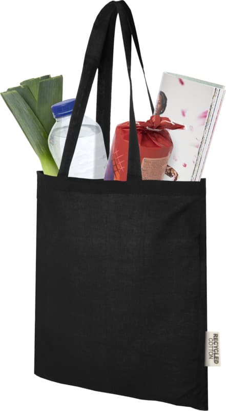 Madras 140 g/m2 GRS recycled cotton tote bag 7L 28