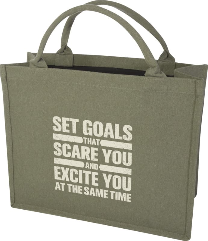Page 500 g/m² Aware™ recycled book tote bag 24