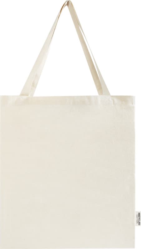 Madras 140 g/m² GRS recycled cotton gusset tote bag 12L 9