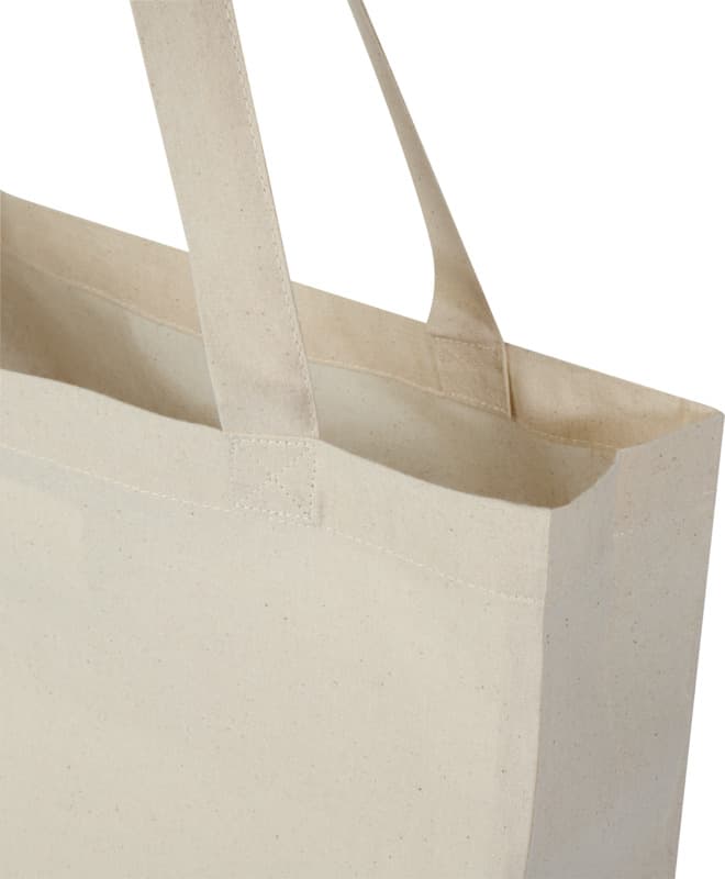 Madras 140 g/m² GRS recycled cotton gusset tote bag 12L 11