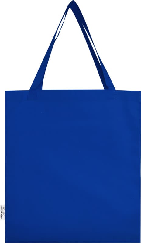 Madras 140 g/m² GRS recycled cotton gusset tote bag 12L 24