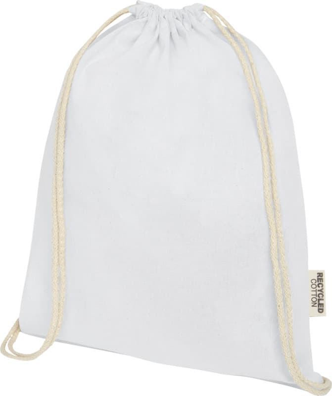 Oregon 140 g/m² GRS recycled cotton drawstring bag 1