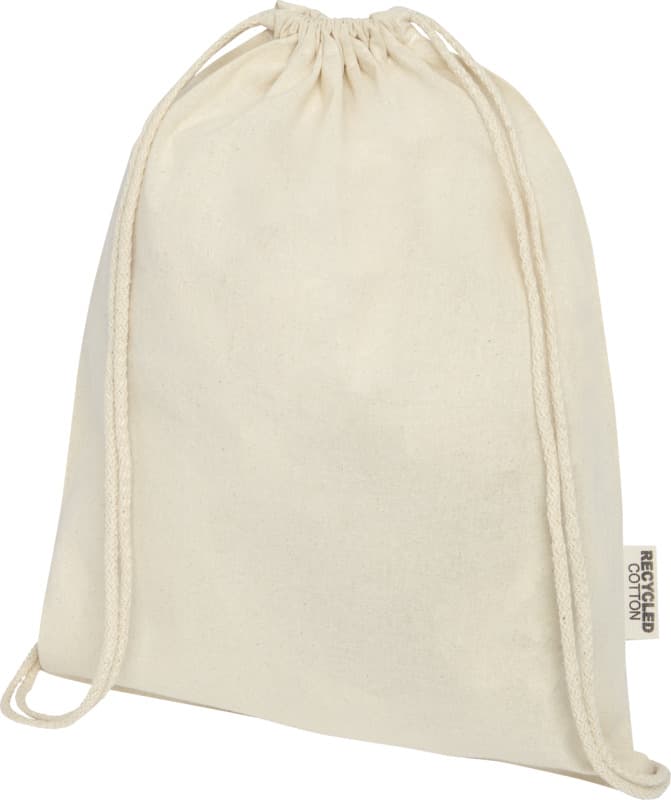 Oregon 140 g/m² GRS recycled cotton drawstring bag 6