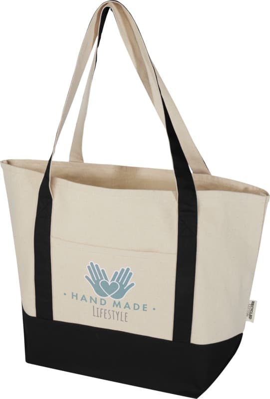 Sam 320 g/m² GRS recycled cotton tote bag 21