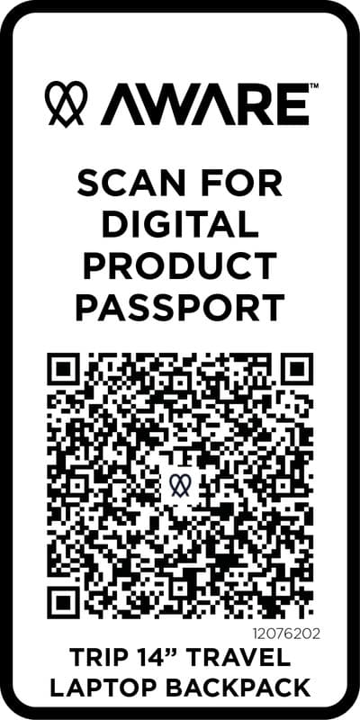 Trip 14” Aware™ recycled travel laptop backpack 9L 6