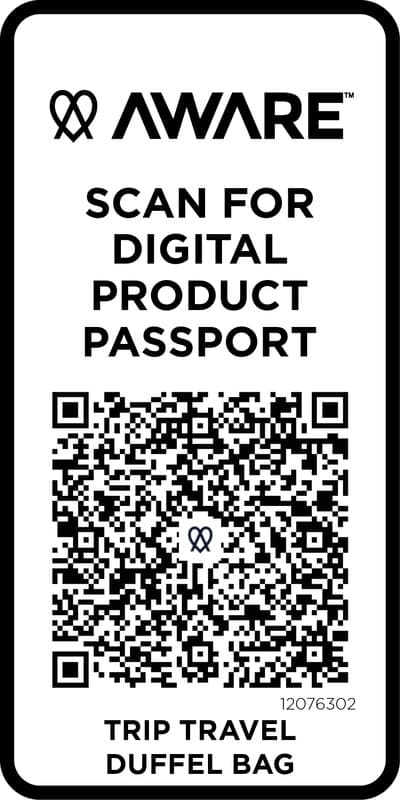 Trip Aware™ recycled travel duffel bag 42L 6