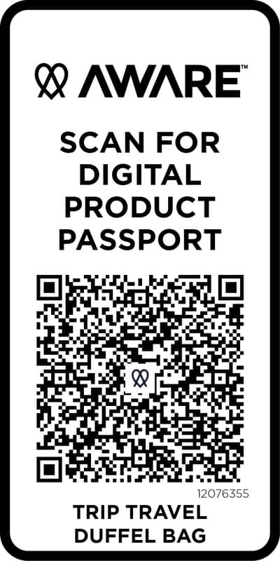 Trip Aware™ recycled travel duffel bag 42L 16