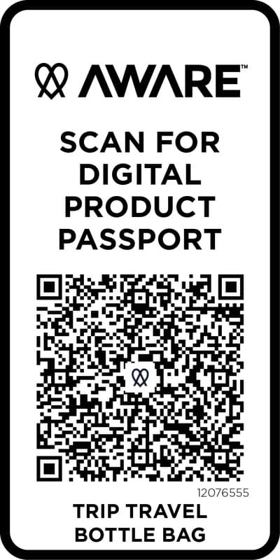 Trip Aware™ recycled travel bottle bag 2L 16