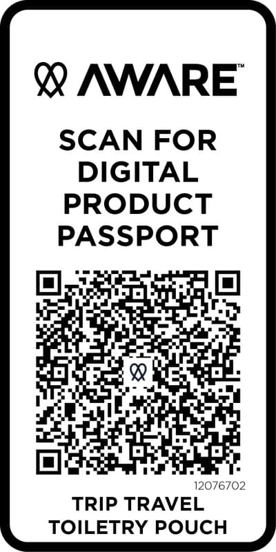 Trip Aware™ recycled travel toiletry pouch 2L 4