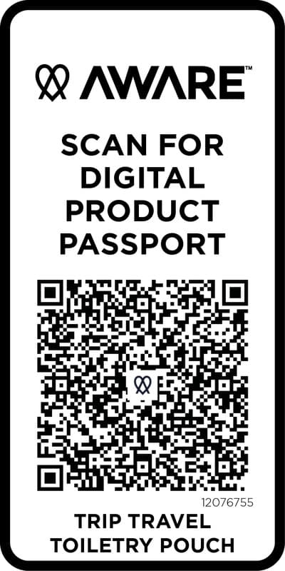 Trip Aware™ recycled travel toiletry pouch 2L 11