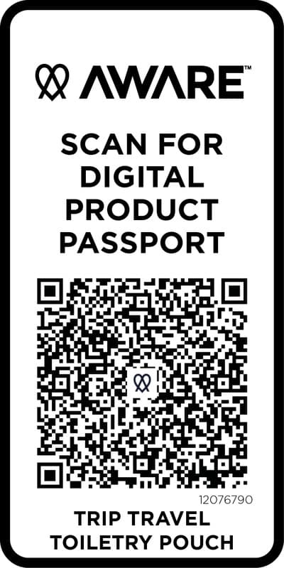 Trip Aware™ recycled travel toiletry pouch 2L 18