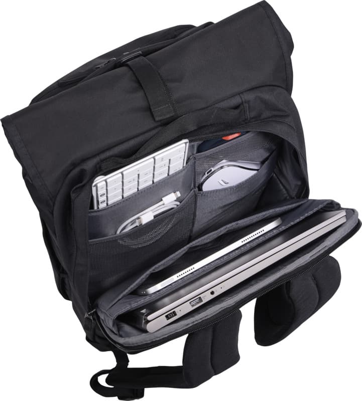 Case Logic Variate 17" recycled expandable roll-top laptop backpack 6