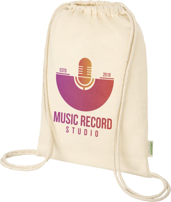 Odisha 100 g/m² OCS organic drawstring bag 5L 6