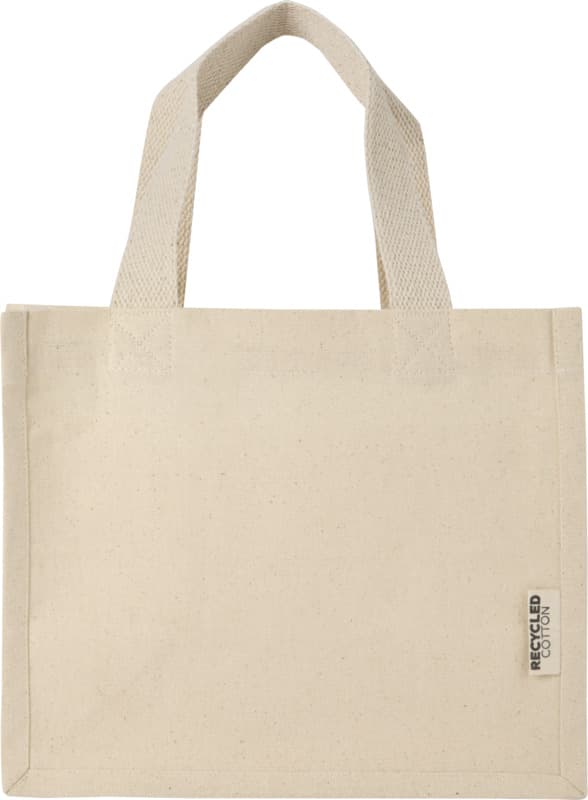 Odessa 220 g/m² GRS recycled cotton mini gusset tote bag 9L 2