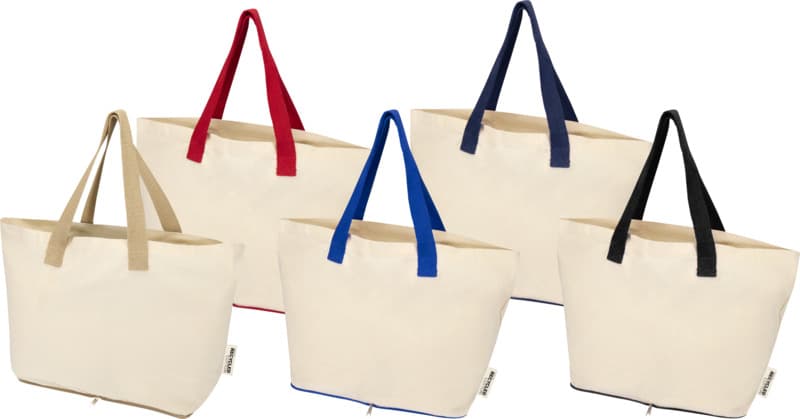 Sierra 140 g/m² GRS recycled foldable cotton tote bag 7L 29