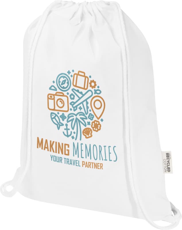 Peru Blend 180 g/m² GRS recycled drawstring bag 5L 6