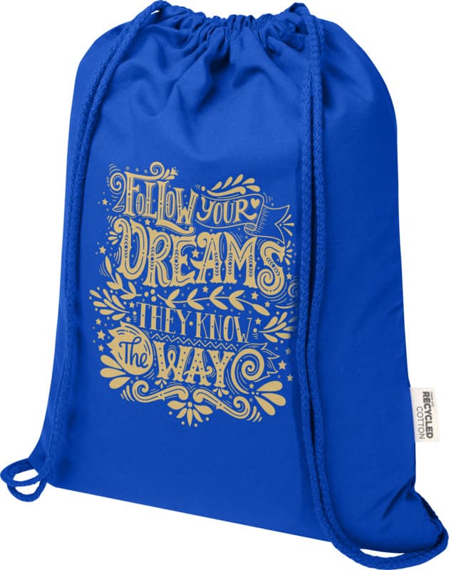 Peru Blend 180 g/m² GRS recycled drawstring bag 5L 26