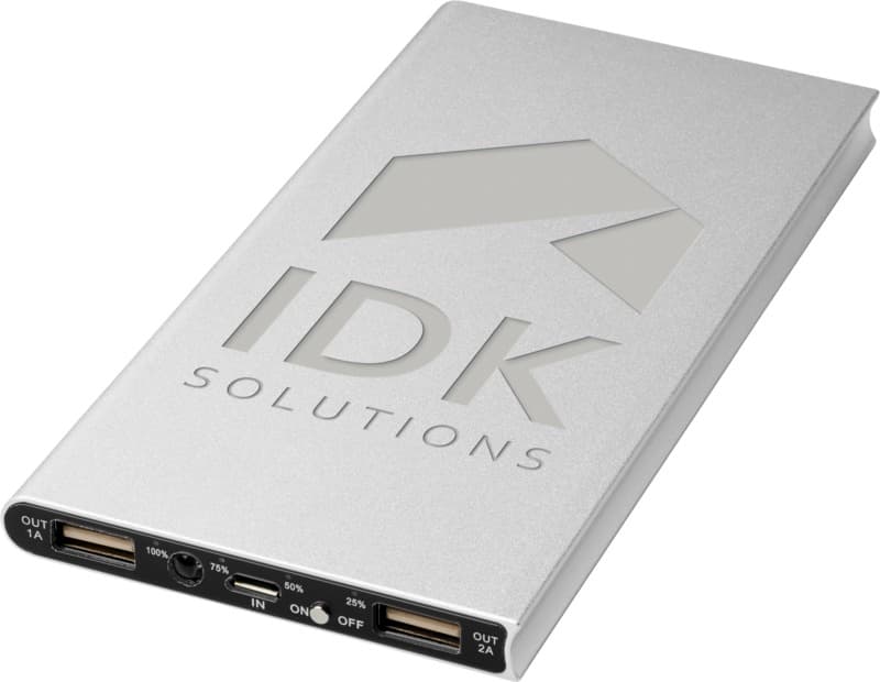 Plate 8000 mAh aluminium power bank 16