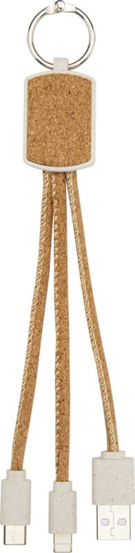 Bates wheat straw and cork 3-in-1 charging cable 2