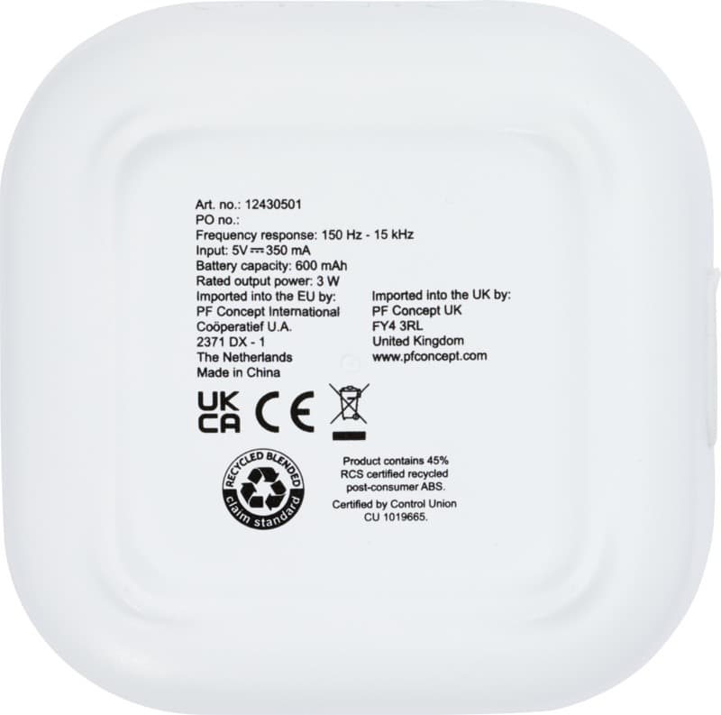 Stark 2.0 3W mini RCS recycled plastic Bluetooth® speaker 3