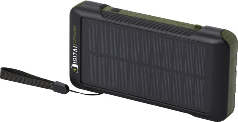 Soldy 10.000 mAh RCS recycled plastic solar dynamo power bank  8
