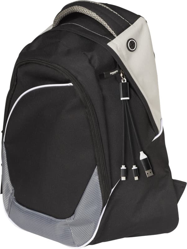 Metal 4-in-1 recycled aluminium charging cable with keychain 22