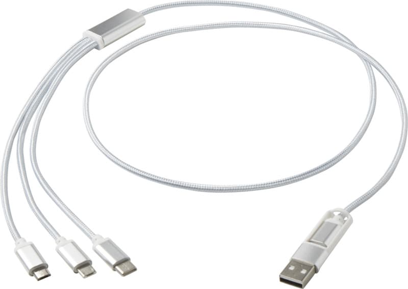 Versatile 5-1 recycled aluminium charging cable 13