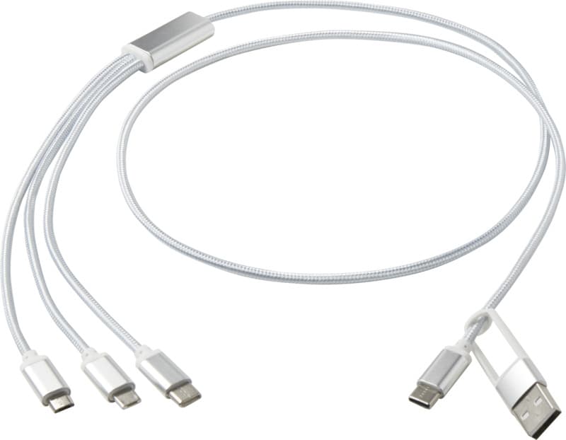 Versatile 5-1 recycled aluminium charging cable 17
