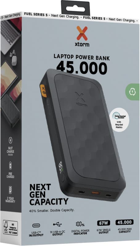 Xtorm FS5451 Fuel Series 45.000 mAh 67W power bank 12