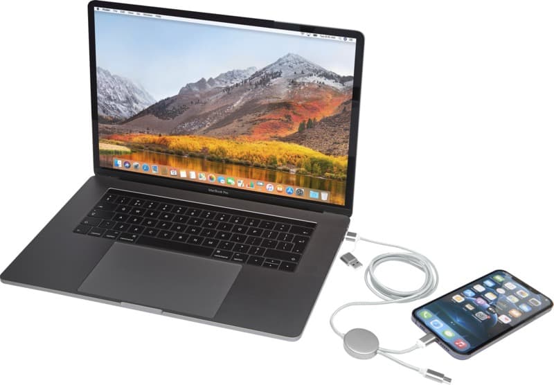 Alasia 5-in-1 recycled aluminium and plastic 150 cm data sync and 27W fast charge cable 22