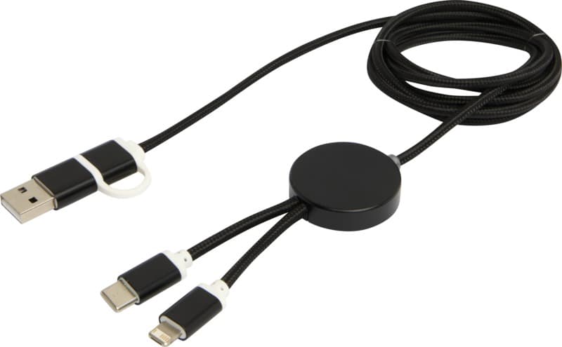 Alasia 5-in-1 recycled aluminium and plastic 150 cm data sync and 27W fast charge cable 28