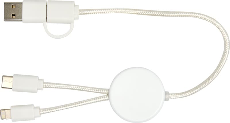 Citala 5-in-1 recycled plastic 30 cm data sync and 27W fast charge cable 3