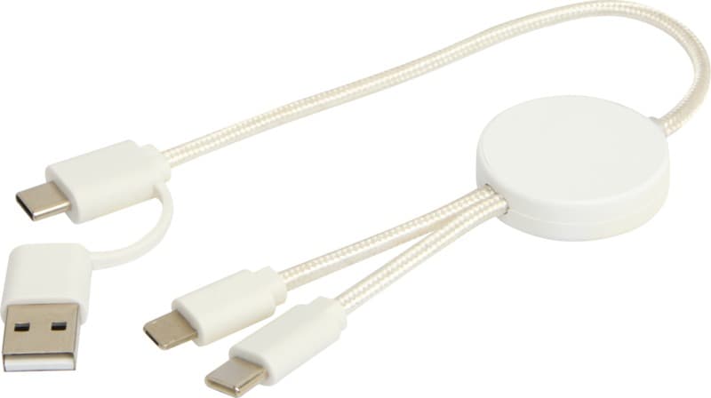Citala 5-in-1 recycled plastic 30 cm data sync and 27W fast charge cable 5