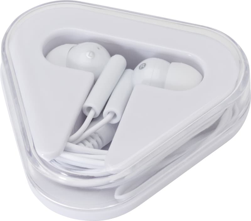 Rebel earbuds with recycled plastic storage box