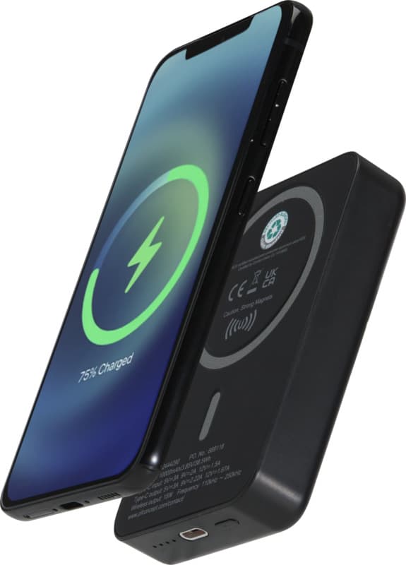 Acrab 10.000 mAh 15W magnetic wireless power bank with 20W PD - made from recycled plastic 9