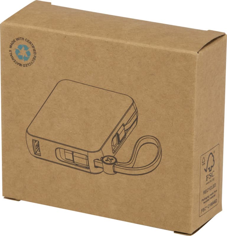 Acrux 10.000 mAh 35W tablet power bank with built in Type-C cable - made from recycled plastic 8