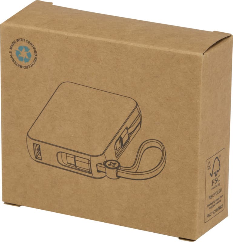 Acrux 10.000 mAh 35W tablet power bank with built in Type-C cable - made from recycled plastic 16