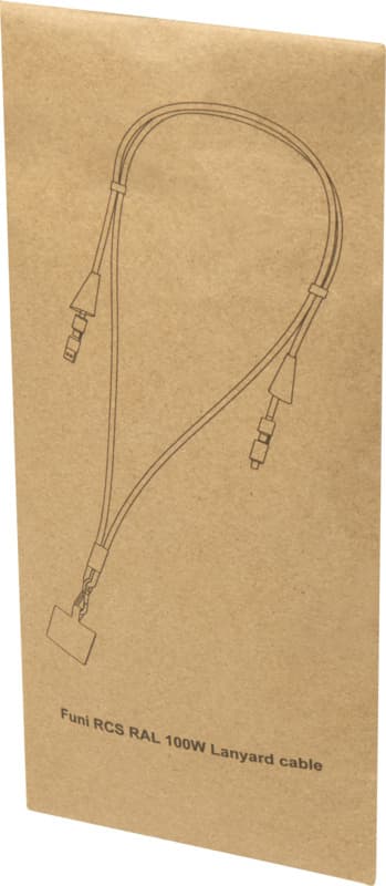 Funi recycled plastic smartphone lanyard with built-in data sync and 100W fast charge 5-in-1 cable 6